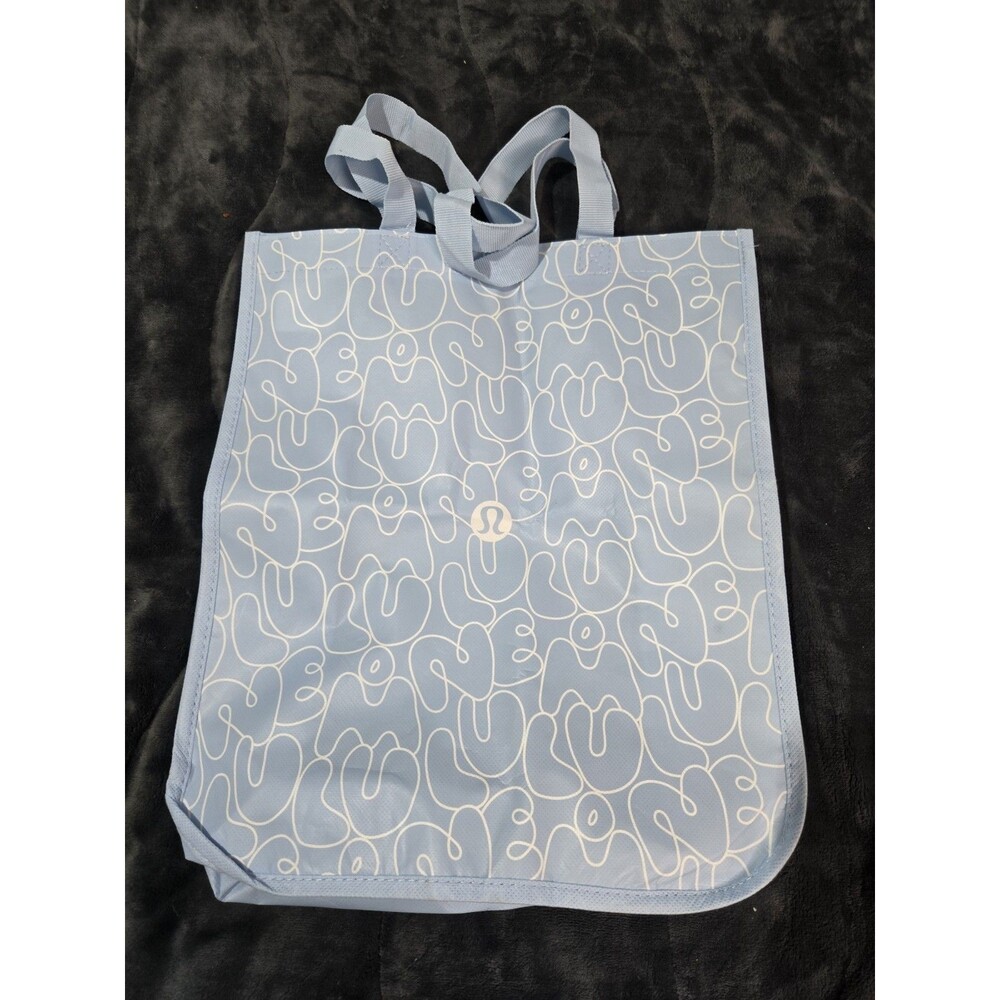 Lululemon Large Reusable Shopping Tote Lunch Bag Blue